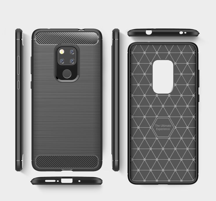 Защитный чехол UniCase Carbon для Huawei Mate 20 - Grey: фото 7 из 8