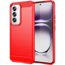 Защитный чехол UniCase Carbon для OPPO Reno 12 Pro - Red: фото 1 из 8