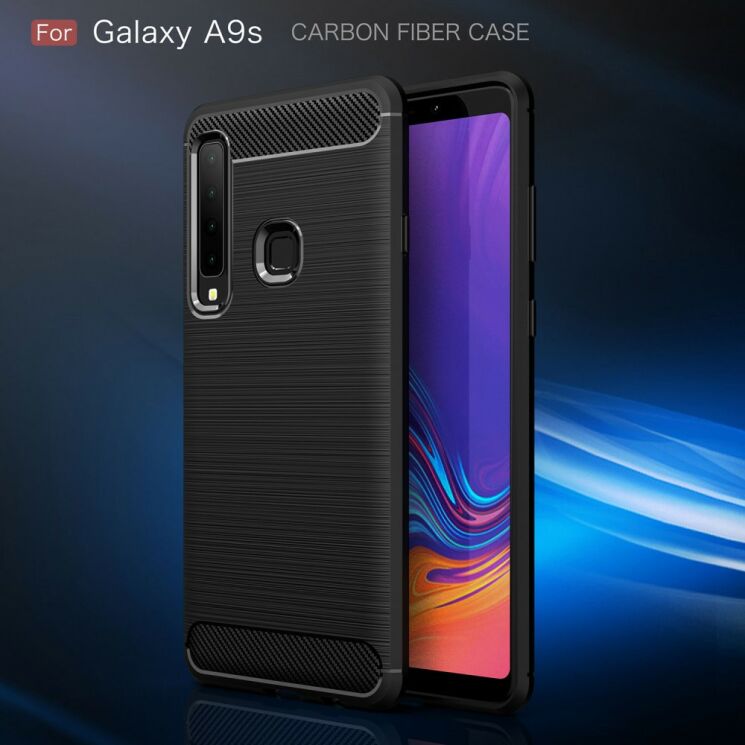 Захисний чохол UniCase Carbon для Samsung Galaxy A9 2018 (A920) - Dark Blue: фото 3 з 11