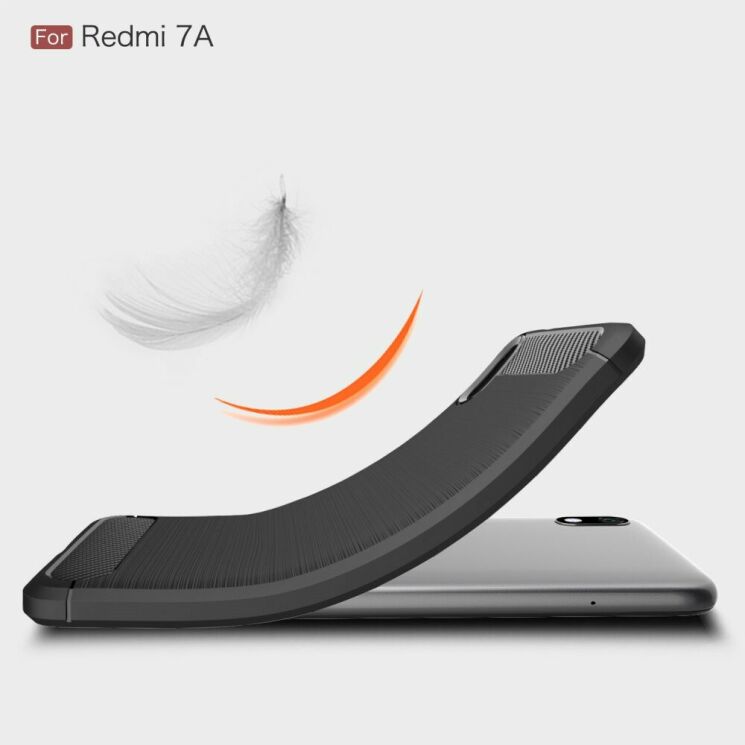 Защитный чехол UniCase Carbon для Xiaomi Redmi 7A - Red: фото 7 из 10