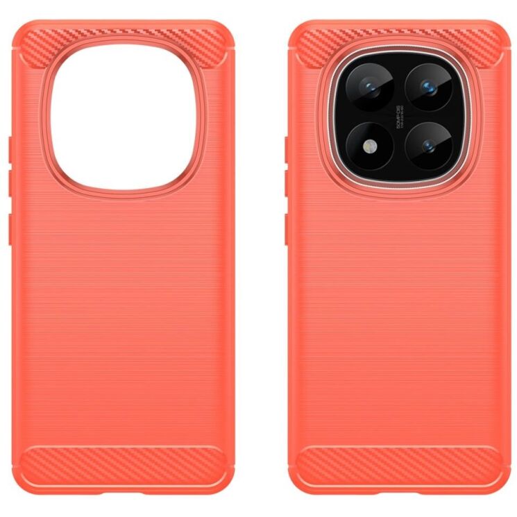 Защитный чехол UniCase Carbon для Xiaomi Redmi Note 14 Pro Plus - Red: фото 2 из 8