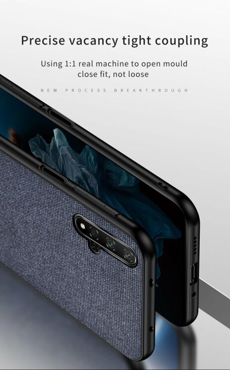 Захисний чохол UniCase Cloth Texture для Huawei Honor 20 / Nova 5T - Black: фото 10 з 11