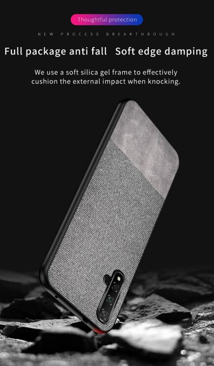 Захисний чохол UniCase Cloth Texture для Huawei Honor 20 / Nova 5T - Black: фото 9 з 11