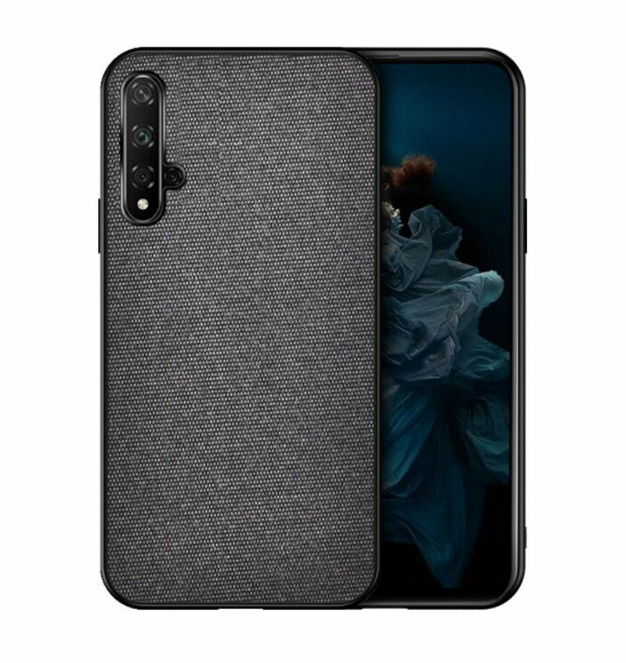 Захисний чохол UniCase Cloth Texture для Huawei Honor 20 / Nova 5T - Black: фото 1 з 11