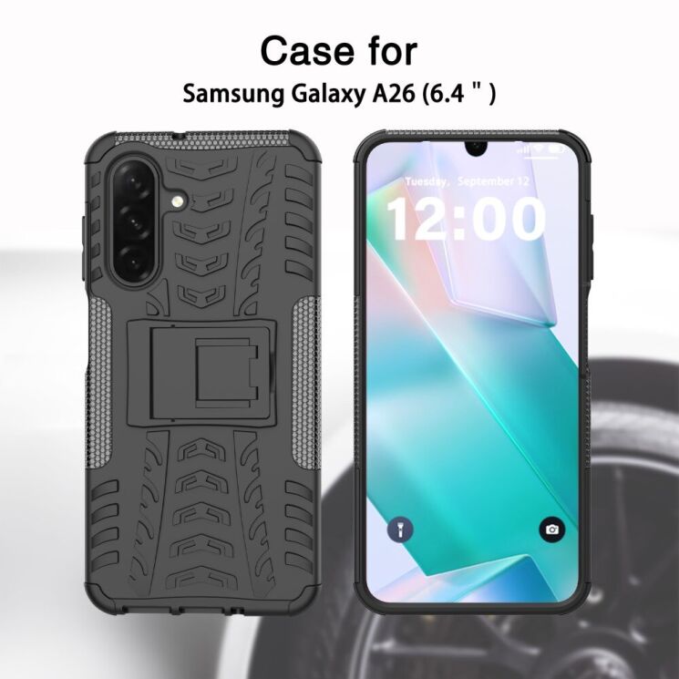 Защитный чехол UniCase Hybrid X для Samsung Galaxy A26 (A266) - Black: фото 9 из 17