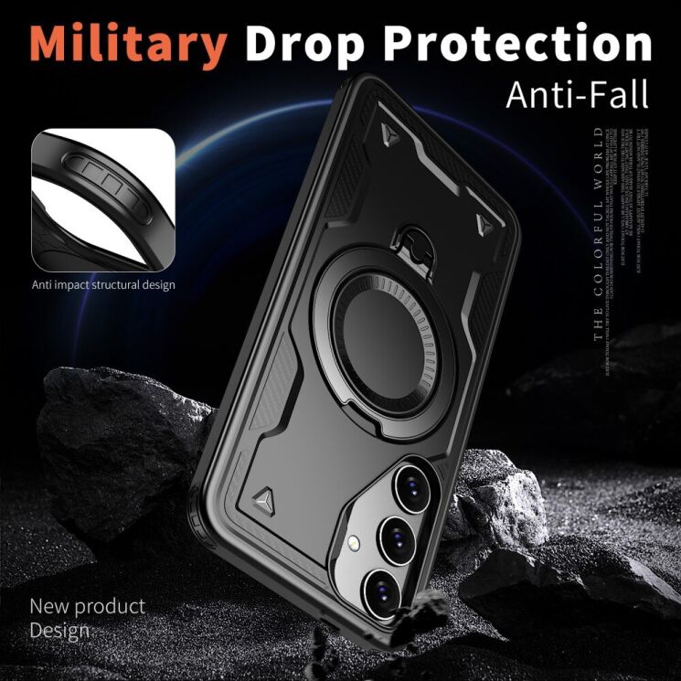 Защитный чехол UniCase Lander Armor для Samsung Galaxy S24 (S921) / Galaxy S25 (S931) - Black: фото 3 из 6