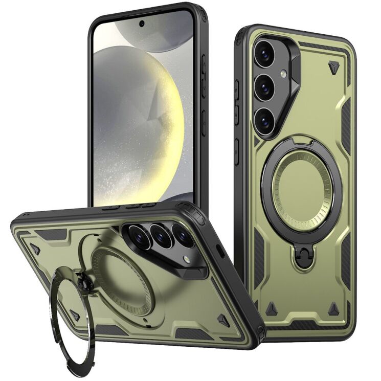 Защитный чехол UniCase Lander Armor для Samsung Galaxy S24 (S921) / Galaxy S25 (S931) - Olive Green: фото 1 из 6