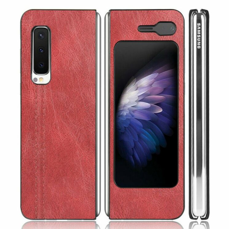Защитный чехол UniCase Leather Series для Samsung Galaxy Fold - Red: фото 1 из 5