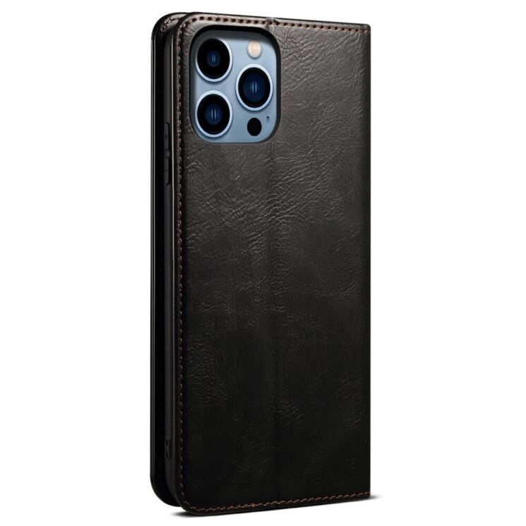 Защитный чехол UniCase Leather Wallet для Apple iPhone 14 Pro Max - Black: фото 3 из 9