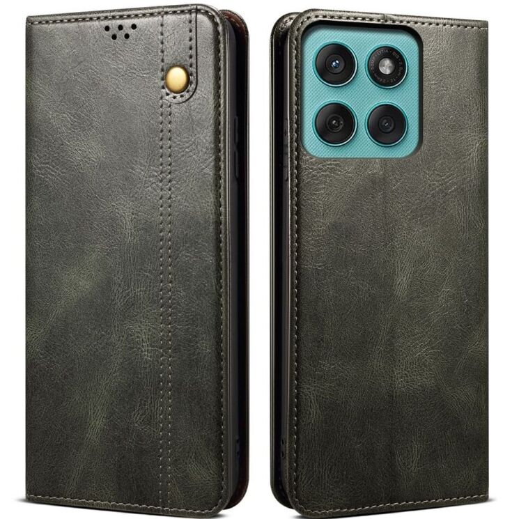 Защитный чехол UniCase Leather Wallet для Motorola Edge 60 / Edge 60 Fusion - Green: фото 1 из 7