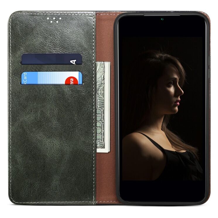 Защитный чехол UniCase Leather Wallet для Motorola Moto G75 - Green: фото 2 из 7