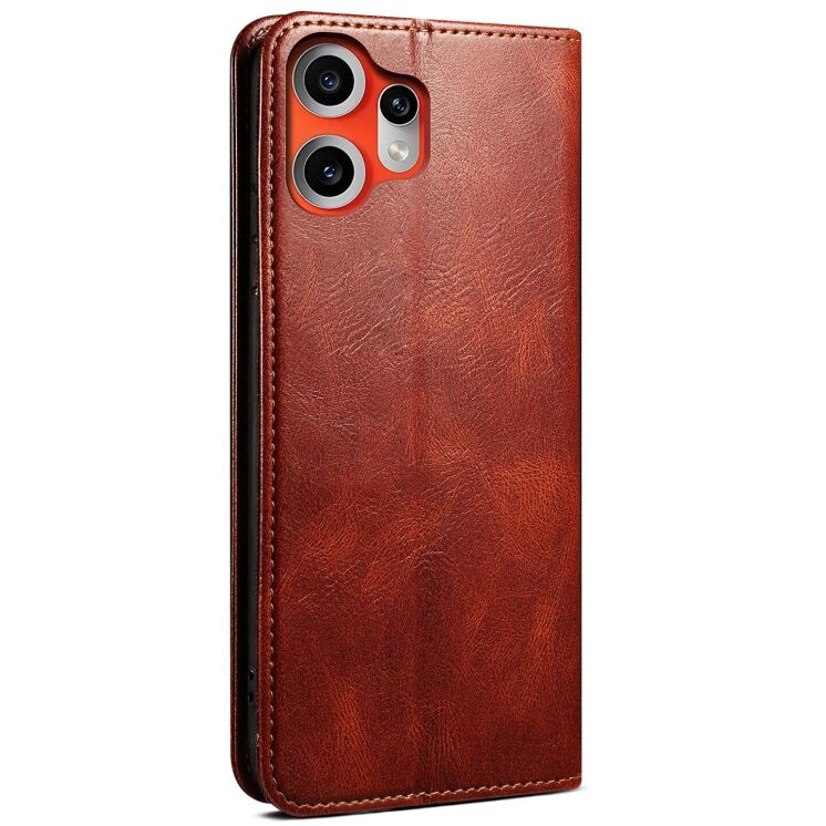 Защитный чехол UniCase Leather Wallet для Nothing CMF Phone 2 Pro - Brown: фото 6 из 7