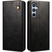 Защитный чехол UniCase Leather Wallet для Samsung Galaxy A36 (A366) - Black: фото 1 из 7
