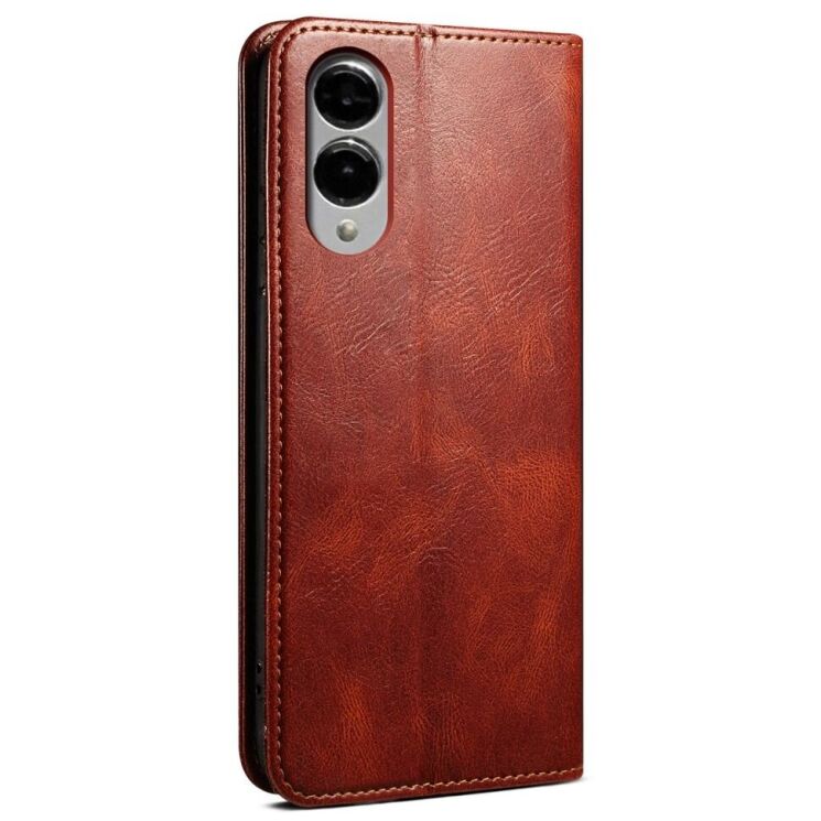 Защитный чехол UniCase Leather Wallet для Samsung Galaxy S25 Edge (S937) - Brown: фото 7 из 7
