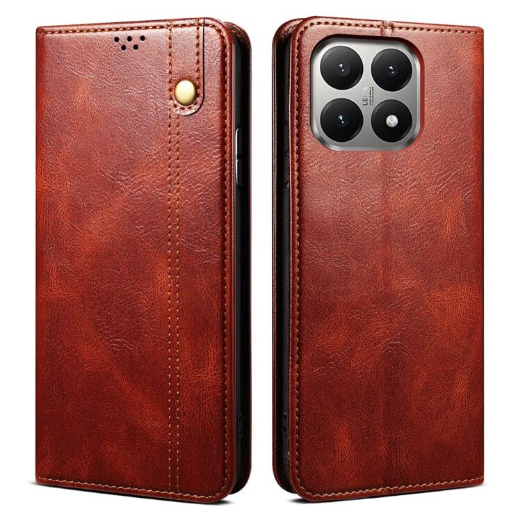 Чехол-книжка с кармашками UniCase Leather Wallet для Xiaomi 15T - Brown (391042Z) Чехол-книжка с кармашками UniCase Leather Wallet для Xiaomi 15T - Brown: фото 1 из 8
