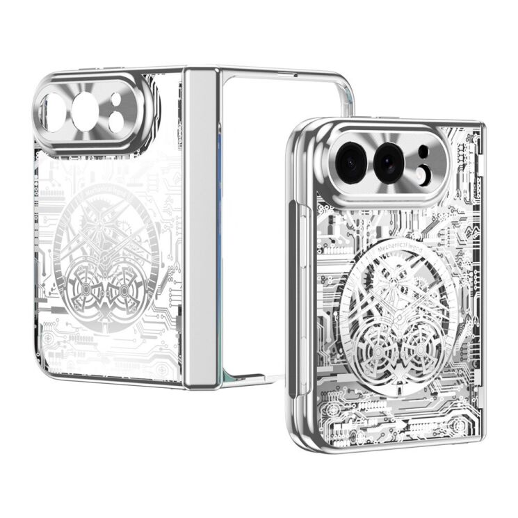 Захисний чохол UniCase Mechanical Legend для iPhone Duo - Silver: фото 2 з 8