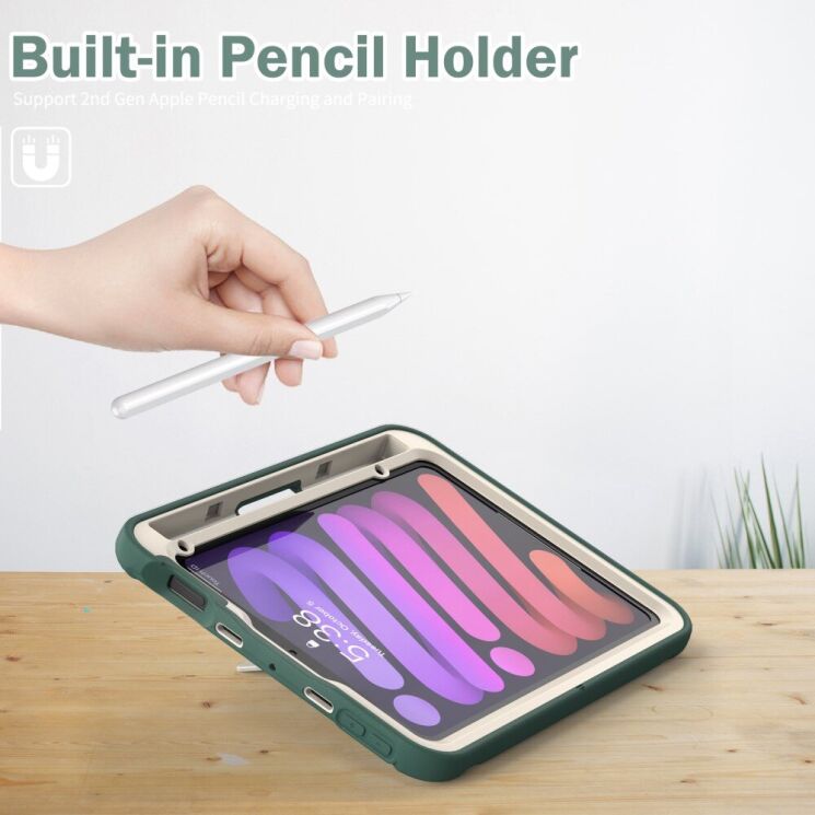 Захисний чохол UniCase Rugged-X для Apple iPad mini 6 / 7 (2021/2024) - Emerald Green: фото 9 з 12
