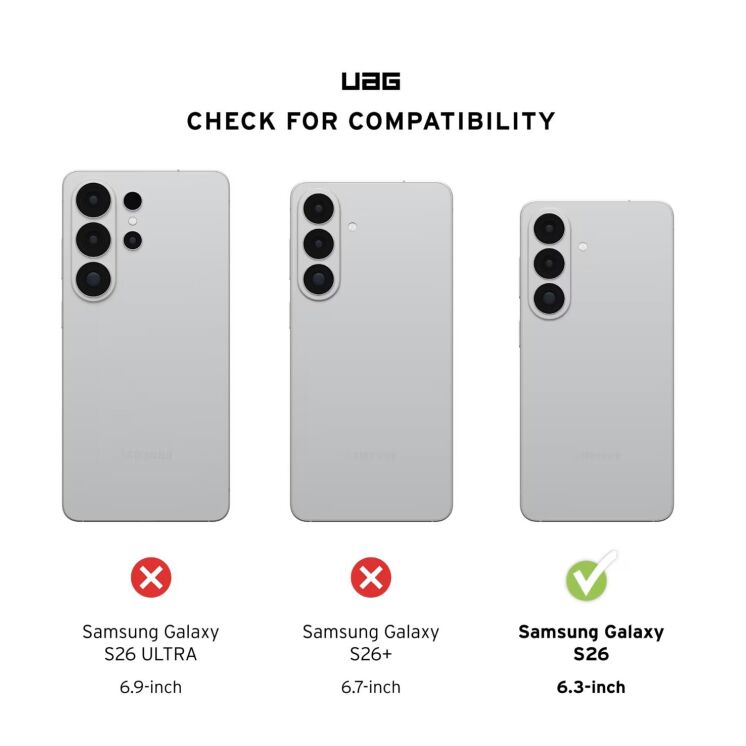 Захисний чохол URBAN ARMOR GEAR Dot Magsafe для Samsung Galaxy S26 (S942) - Ice / Ash: фото 12 з 17