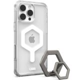 Защитный чехол URBAN ARMOR GEAR Plyo MagSafe + Magnetic Ring для Apple iPhone 16 Pro Max (1144811BV01) - Ice White / Titanium: фото 1 из 8