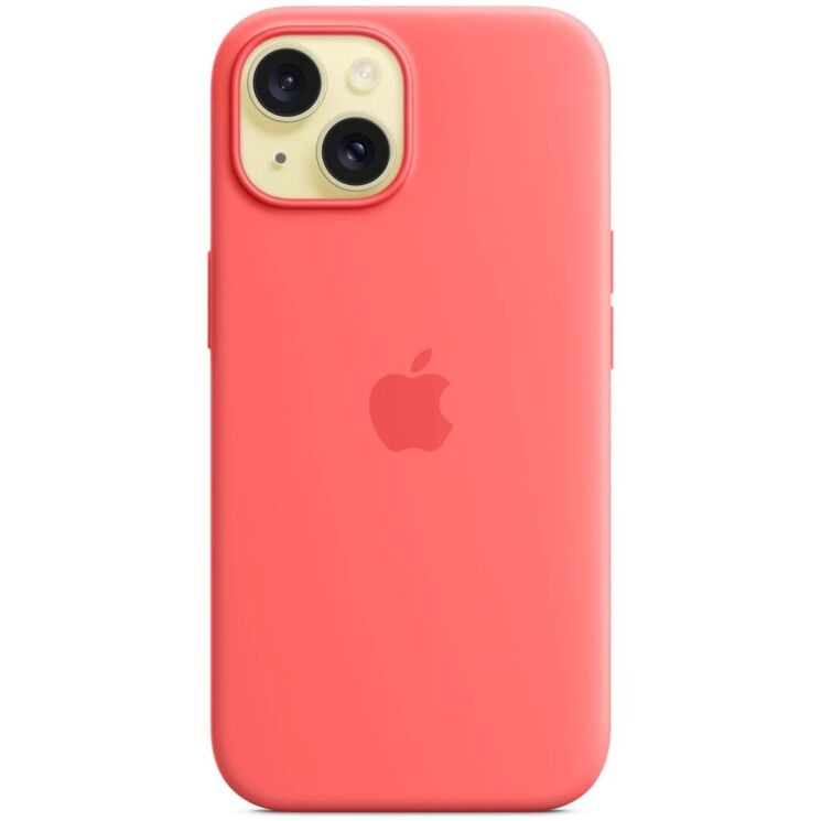 Оригинальный чехол Silicone Case with MagSafe для Apple iPhone 15 (MT0V3) - Guava: фото 3 из 6