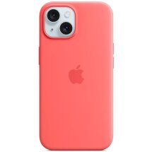 Оригинальный чехол Silicone Case with MagSafe для Apple iPhone 15 (MT0V3) - Guava: фото 1 из 6