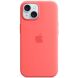 Оригинальный чехол Silicone Case with MagSafe для Apple iPhone 15 (MT0V3) - Guava (339991G). Фото 1 из 6