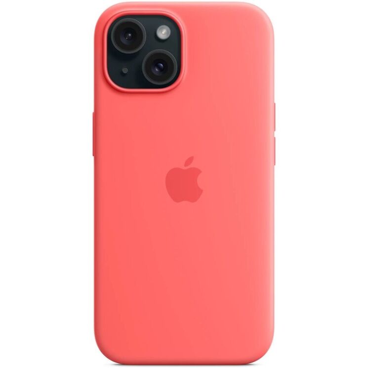 Оригинальный чехол Silicone Case with MagSafe для Apple iPhone 15 (MT0V3) - Guava: фото 4 из 6