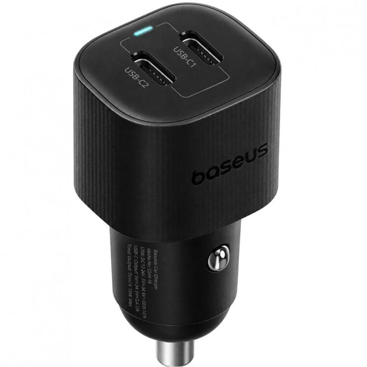 Автомобильное зарядное устройство Baseus PrimeTrip VP2 30W (Type-C + Type-C) C0207500 - Black: фото 2 из 26