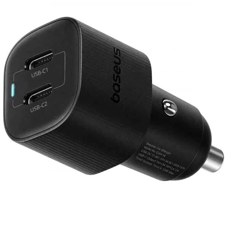 Автомобильное зарядное устройство Baseus PrimeTrip VP2 30W (Type-C + Type-C) C0207500 - Black: фото 3 из 26