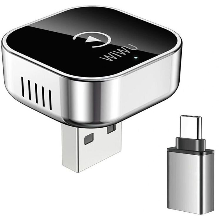 Беспроводной автомобильный адаптер WIWU Wi-CP003 (Wireless Apple CarPlay) - Silver: фото 1 из 6
