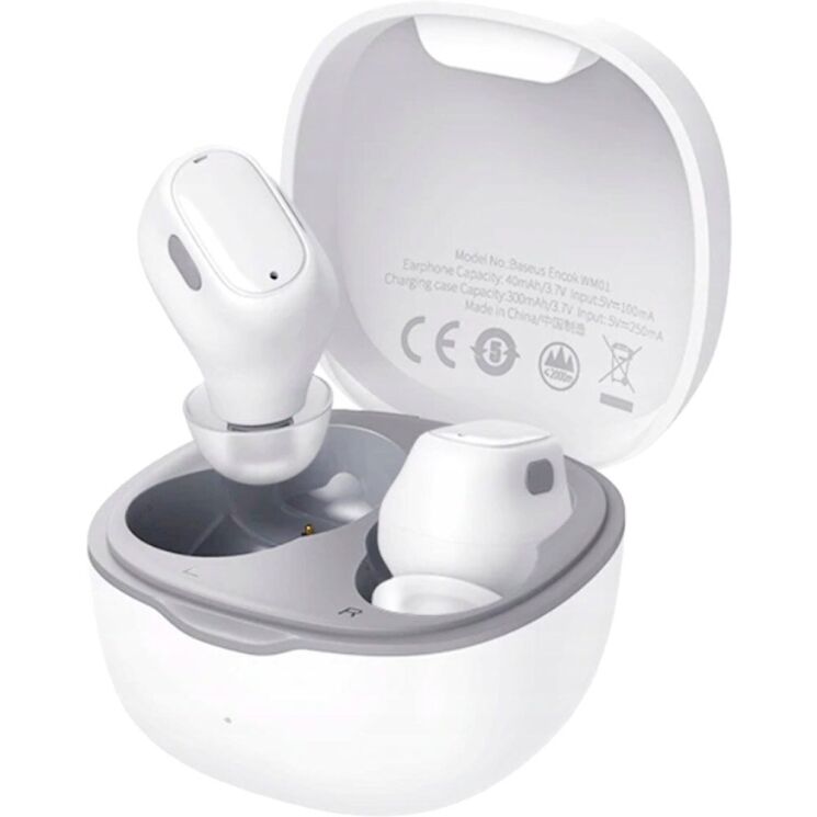 Беспроводные наушники Baseus Encok TWS WM01 - White: фото 1 из 17