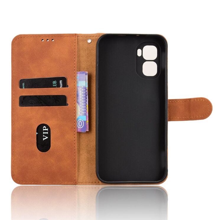 Чехол Deexe Classic Wallet для Infinix GT 50 Pro - Brown: фото 4 из 7