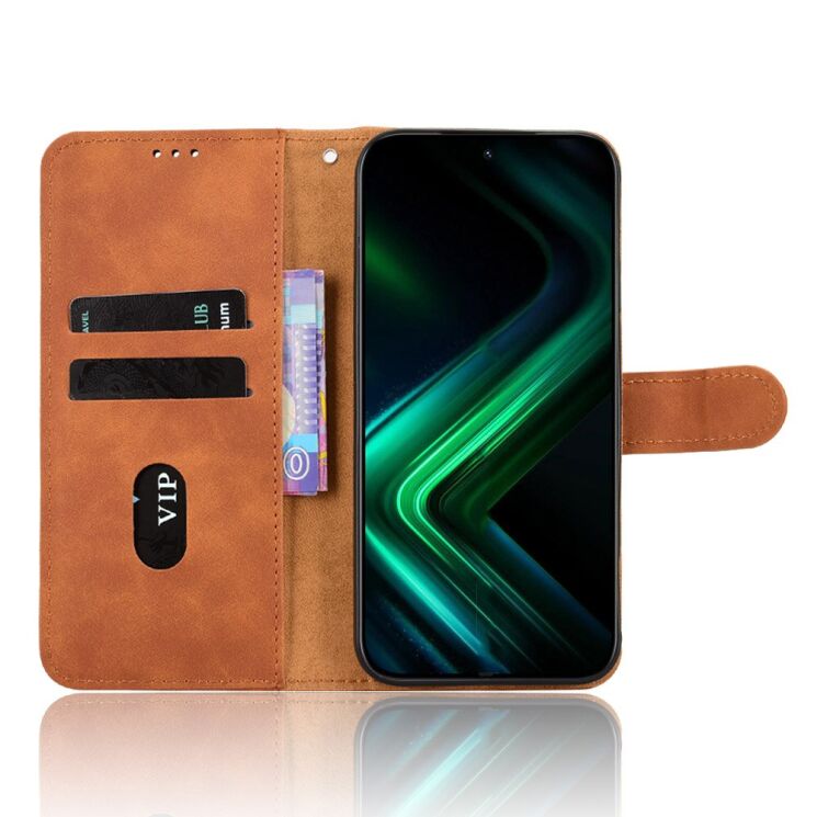 Чехол Deexe Classic Wallet для Infinix GT 50 Pro - Brown: фото 2 из 7