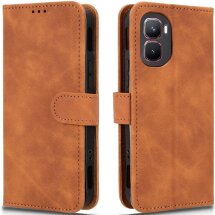 Чехол Deexe Classic Wallet для Infinix GT 50 Pro - Brown: фото 1 из 7