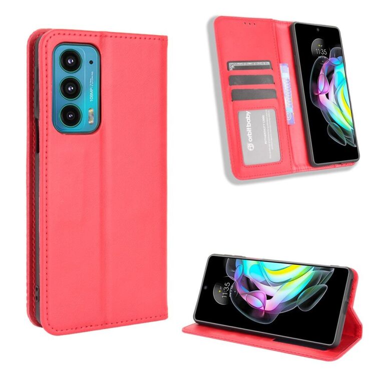 Чохол Deexe Retro Style для Motorola Edge 20 - Red: фото 7 з 11