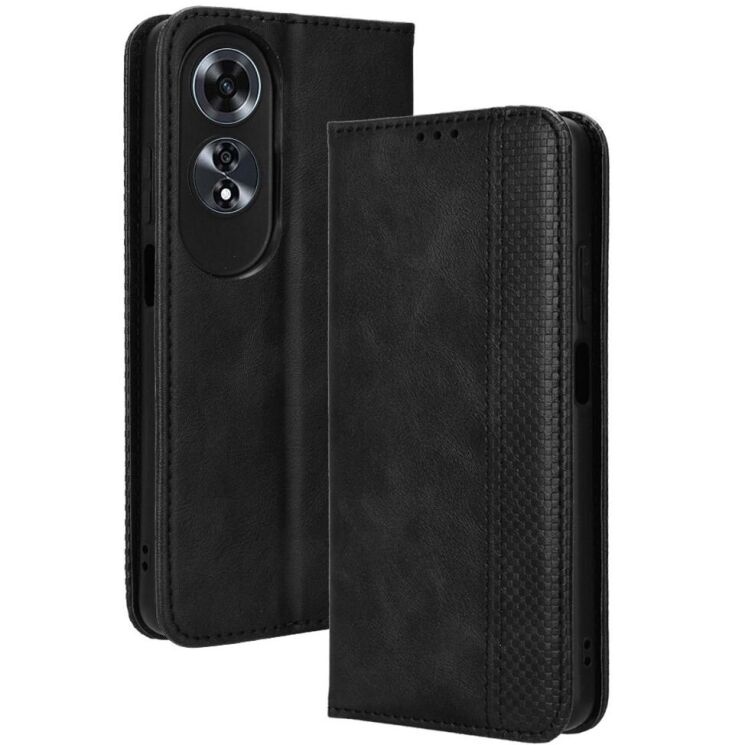 Чохол Deexe Retro Style для OPPO A60 - Black: фото 1 з 7