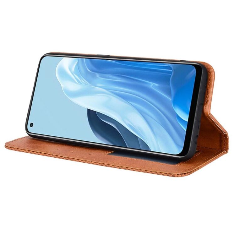 Чохол-книжка Deexe Retro Style для OPPO Find X5 Lite / Reno 7 5G - Brown: фото 3 з 8