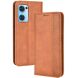 Чохол-книжка Deexe Retro Style для OPPO Find X5 Lite / Reno 7 5G - Brown (306904Z). Фото 1 з 8