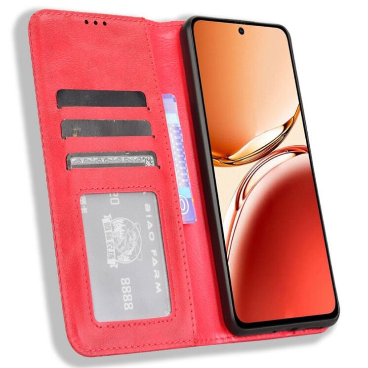 Чехол Deexe Retro Style для OPPO Reno 12 F/FS - Red: фото 2 из 7
