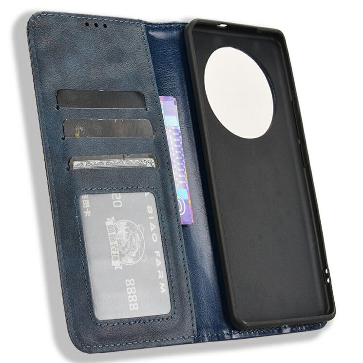 Чехол Deexe Retro Style для Realme 13 Plus - Blue: фото 4 из 7