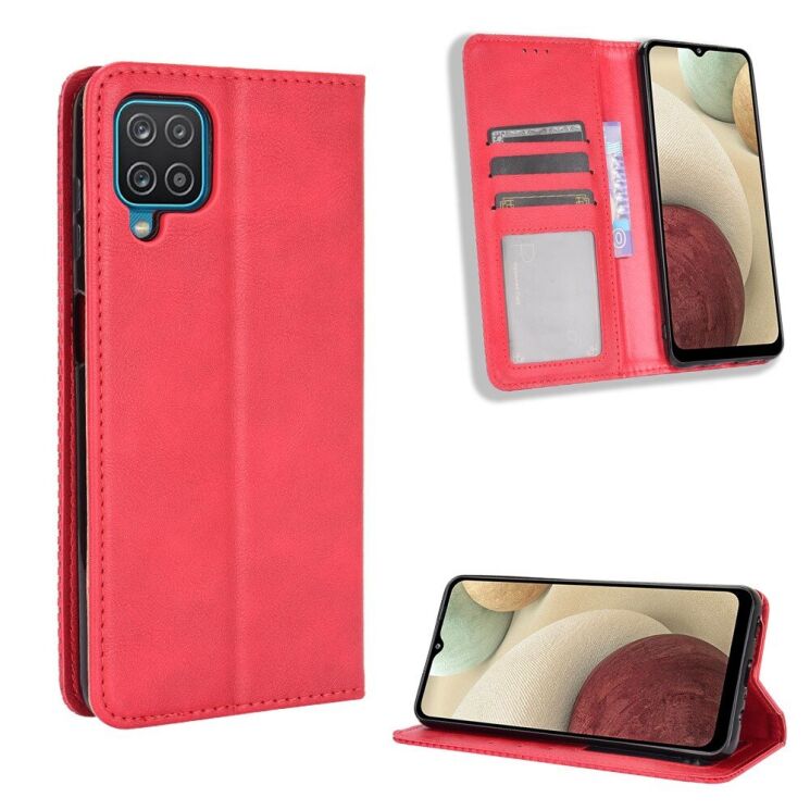 Чехол Deexe Retro Style для Samsung Galaxy A12 (A125) / A12 Nacho (A127) / M12 (M127) - Red: фото 2 из 14
