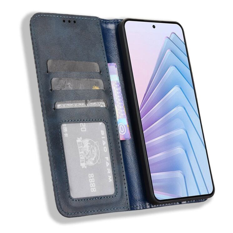 Чехол Deexe Retro Style для Xiaomi Redmi Note 14 4G - Blue: фото 3 из 7
