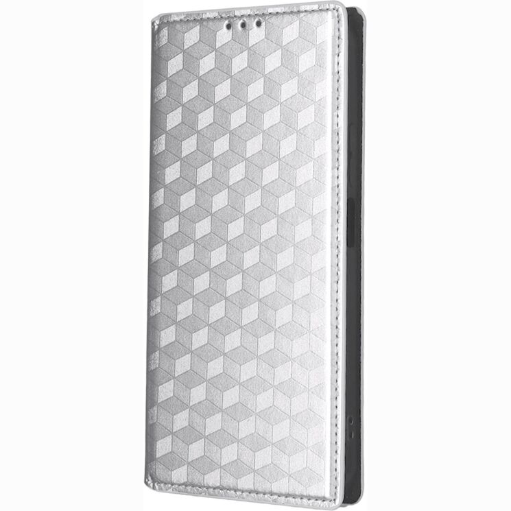 Чохол Deexe Rhombus Book для Realme C100i - Silver: фото 6 з 7