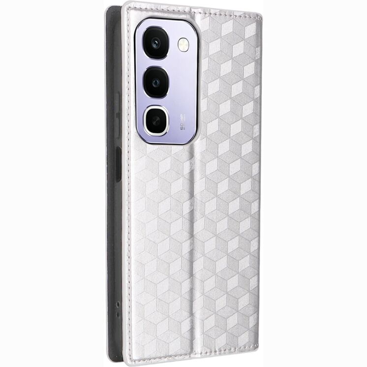 Чохол Deexe Rhombus Book для Realme C100i - Silver: фото 7 з 7
