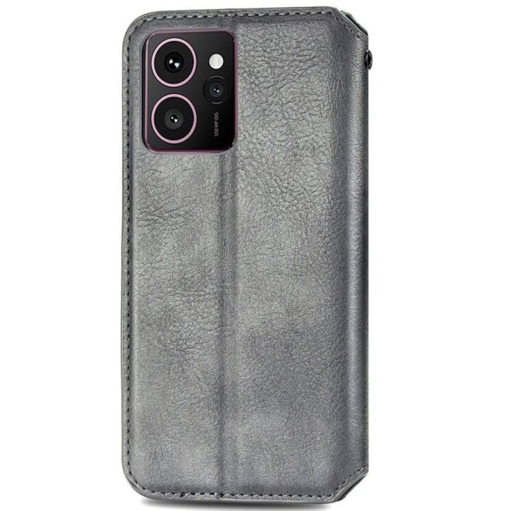 Чехол Deexe Rhombus Wallet для HMD Skyline - Grey: фото 5 из 9