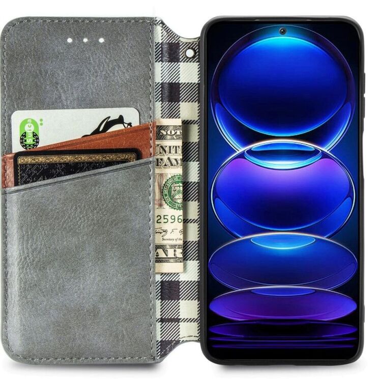 Чехол Deexe Rhombus Wallet для HMD Skyline - Grey: фото 2 из 9