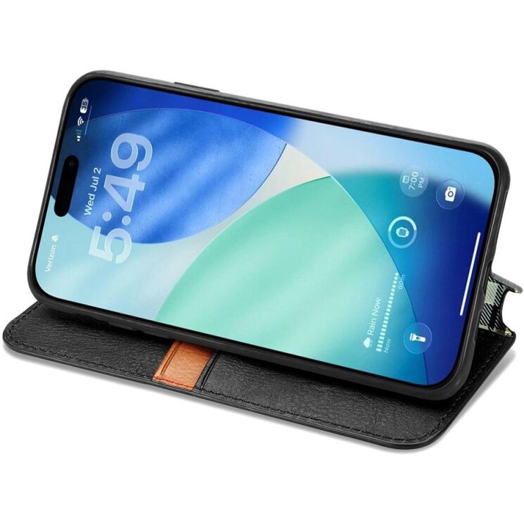 Чохол Deexe Rhombus Wallet для iPhone 18 Pro / 17 Pro - Black (423625B) Чохол Deexe Rhombus Wallet для iPhone 18 Pro / 17 Pro - Black: фото 3 з 6