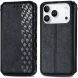 Чохол Deexe Rhombus Wallet для iPhone 18 Pro / 17 Pro - Black (423625B). Фото 1 з 6