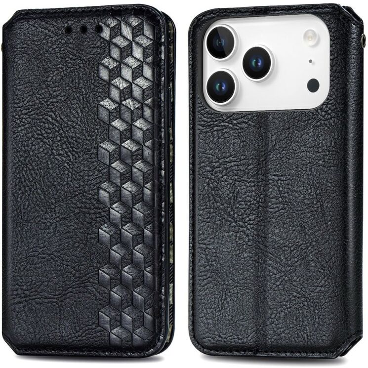 Чохол Deexe Rhombus Wallet для iPhone 18 Pro / 17 Pro - Black (423625B) Чохол Deexe Rhombus Wallet для iPhone 18 Pro / 17 Pro - Black: фото 1 з 6