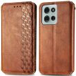 Чохол Deexe Rhombus Wallet для Motorola Moto G75 - Brown (367822Z)
